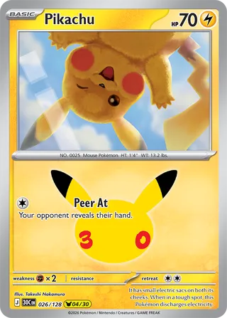 Pikachu 026/128 - 30th Celebration