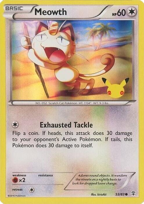 Meowth 20th Anniversary 53 - Miscellaneous Promos