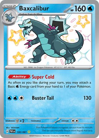 Baxcalibur 130/091 - Paldean Fates
