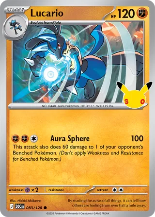Lucario 083/128 - 30th Celebration