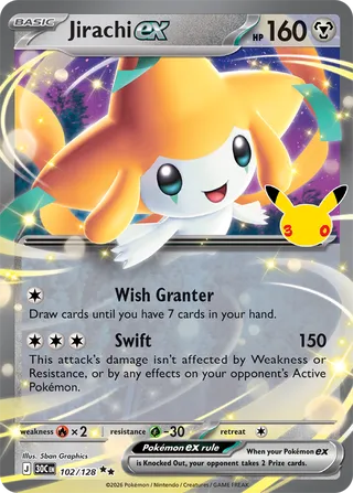 Jirachi ex 102/128 - 30th Celebration
