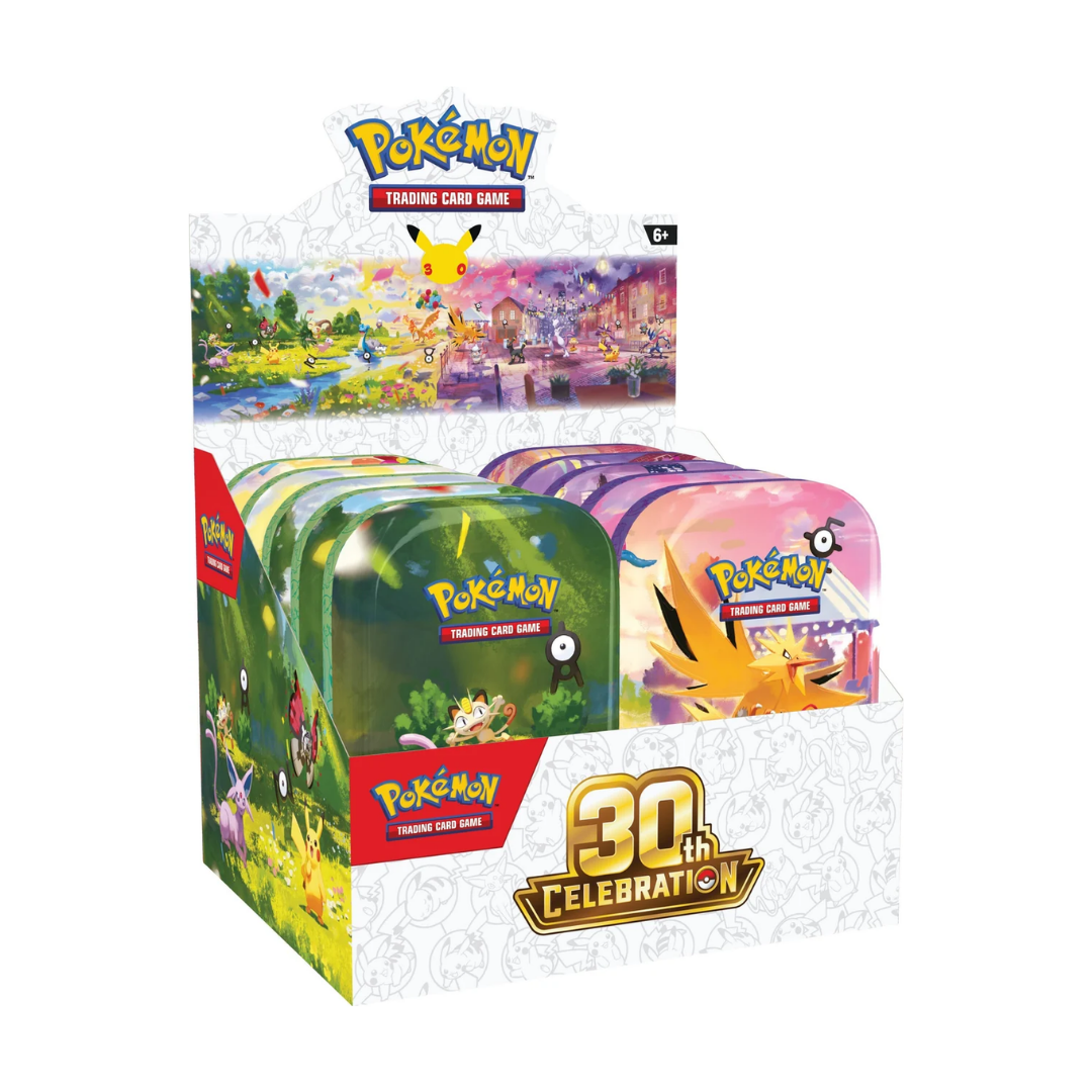 Pokemon 30th Celebration Mini Tin Display
