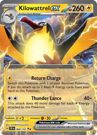 Kilowattrel ex 068/191 - Surging Sparks
