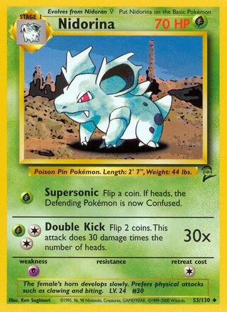 Nidorina 53/130 - Base Set 2