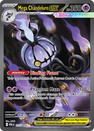 Mega Chandelure ex 115/084 - Pitch Black