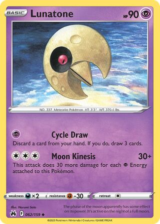 Lunatone 062/159 - Crown Zenith