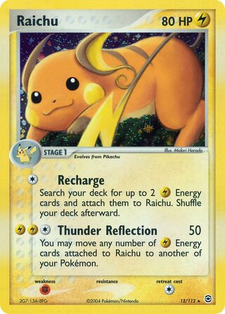 Raichu 12/112 - FireRed & LeafGreen