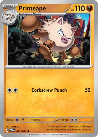 Primeape 043/084 - Pitch Black