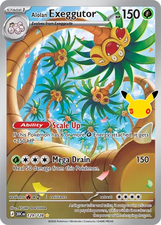 Alolan Exeggutor 129/128 - 30th Celebration