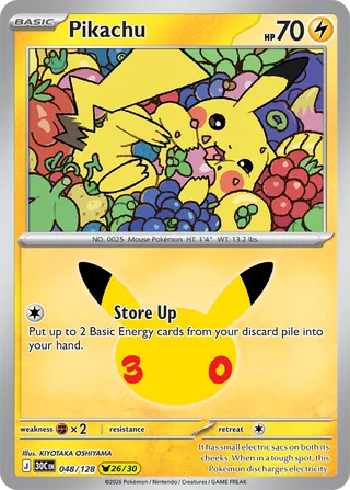 Pikachu 048/128 - 30th Celebration