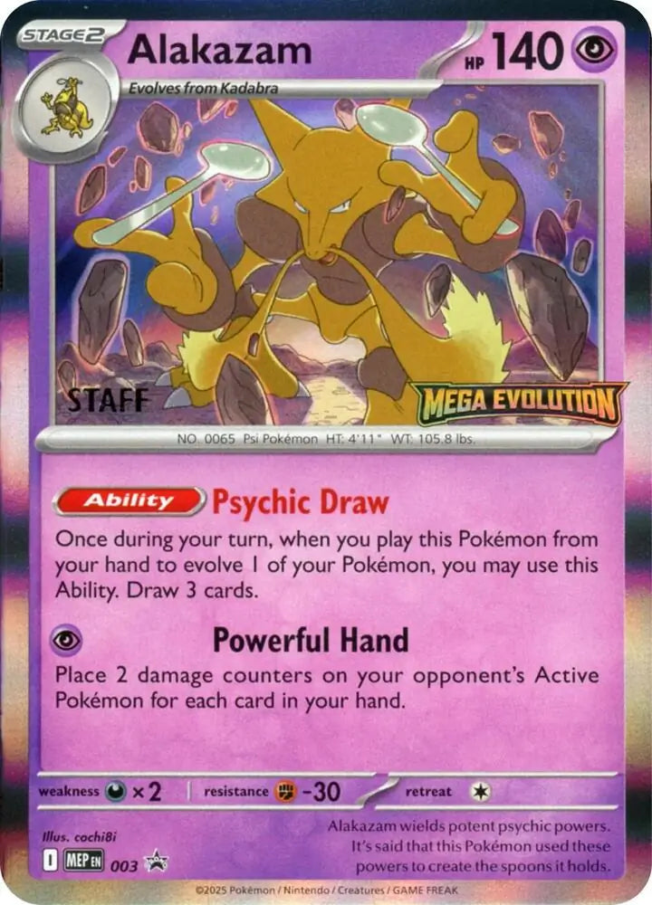 Alakazam Staff 3 - Mega Evolution Promos