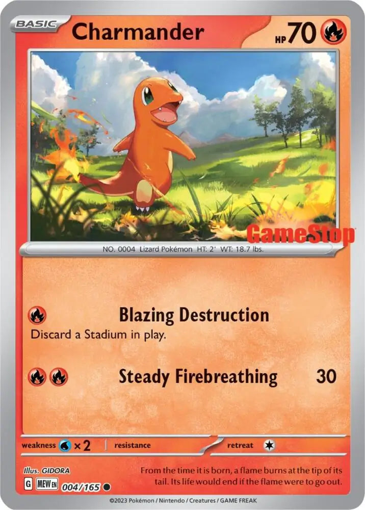 Charmander Gamestop 4 - Miscellaneous Promos