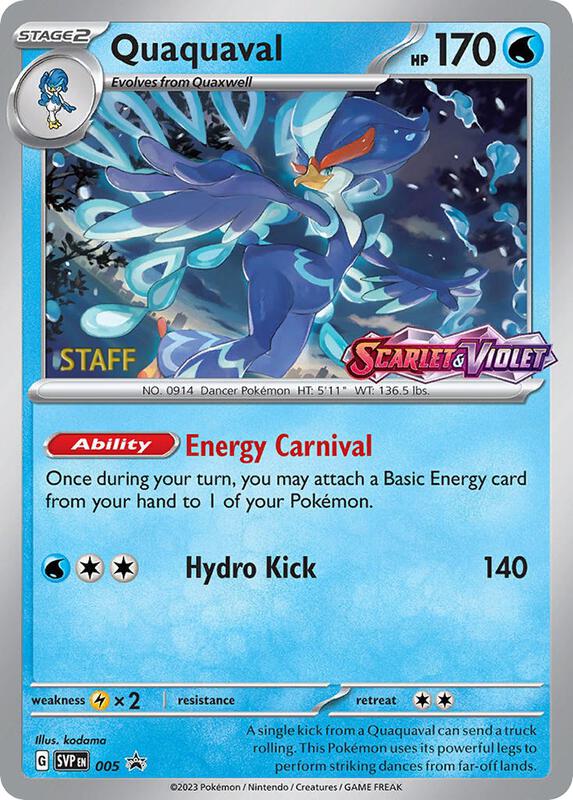 Quaquaval Staff Prerelease 5 - Scarlet & Violet Promos