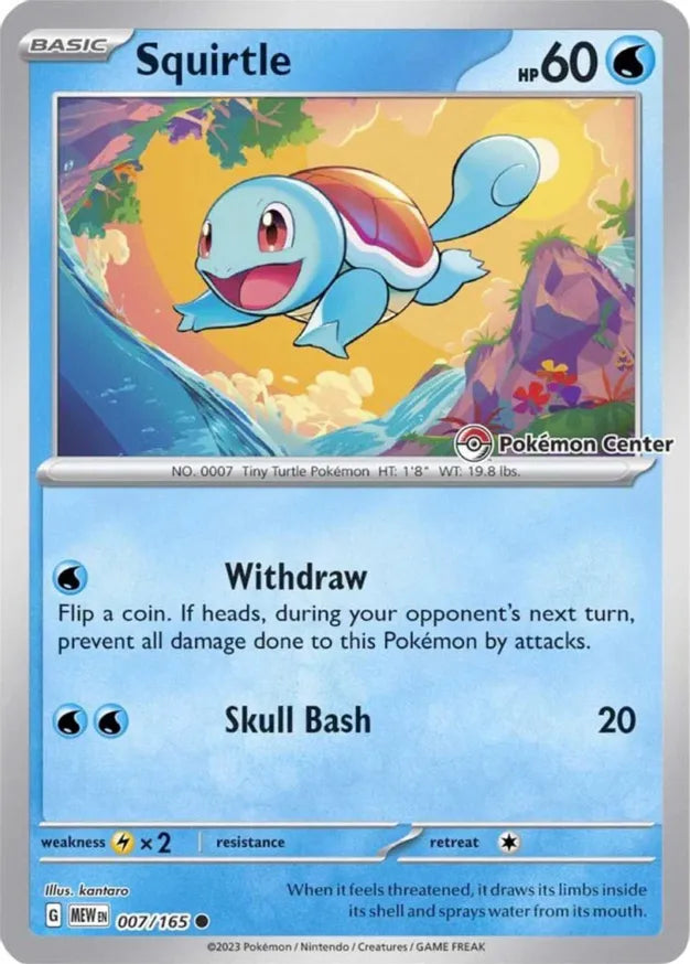 Squirtle Pokemon Center 7 - Scarlet & Violet Promos