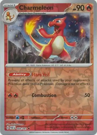 Charmeleon 008/091 - Paldean Fates