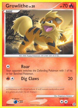 Growlithe 89/132 - Secret Wonders
