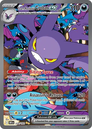 Team Rocket's Crobat ex 234/182 - Destined Rivals