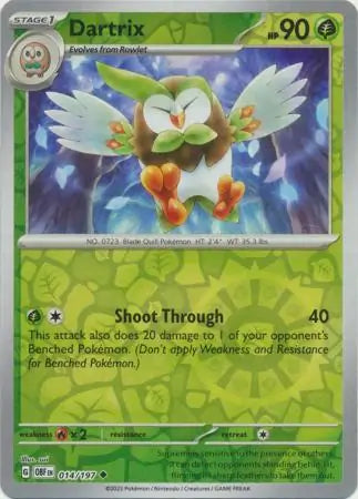 Dartrix 014/197 - Obsidian Flames