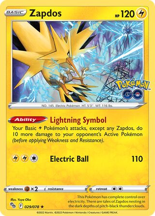 Zapdos 029/078 - Pokémon GO