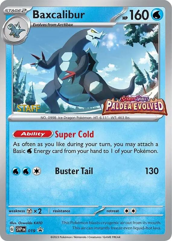 Baxcalibur Prerelease Staff 19 - Scarlet & Violet Promos