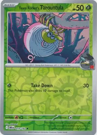 Team Rocket's Tarountula 019/182 - Destined Rivals