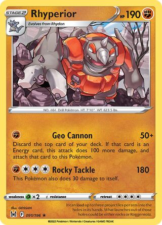 Rhyperior 091/196 - Lost Origin