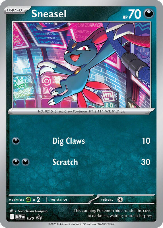 Sneasel Cosmos Holo 20 - Mega Evolution Promos