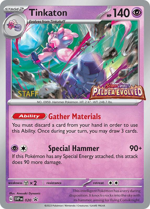 Tinkaton Staff Prerelease 20 - Scarlet & Violet Promos