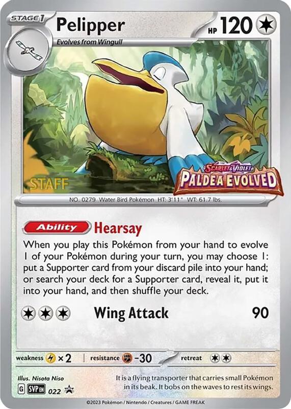 Pelipper Staff Prerelease 22 - Scarlet & Violet Promos