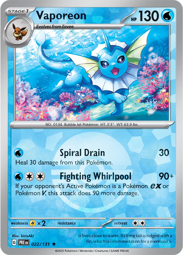 Vaporeon 022/131 - Prismatic Evolutions
