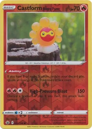 Castform Sunny Form 022/198 - Chilling Reign
