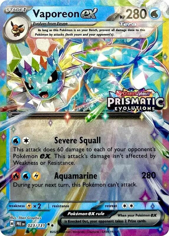 Vaporeon ex Prismatic Evolutions Stamp 23 - Miscellaneous Promos