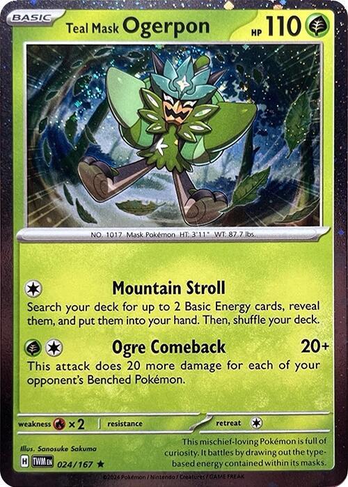 Teal Mask Ogerpon Cosmos Holo 24 - Miscellaneous Promos