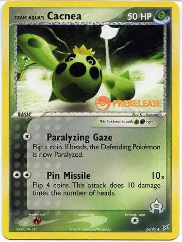 Team Aqua's Cacnea Prerelease 24 - Miscellaneous Promos