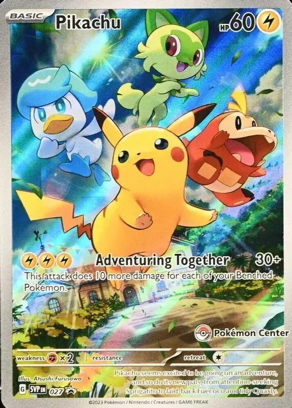 Pikachu Pokemon Center 27 - Scarlet & Violet Promos