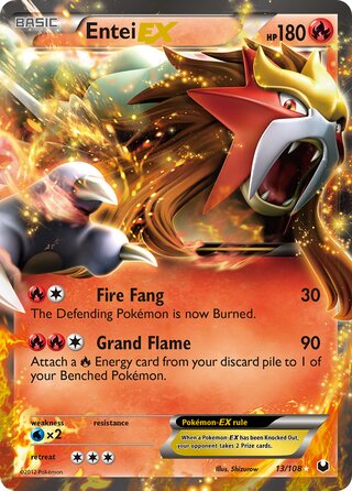 Entei-EX 13/108 - Dark Explorers