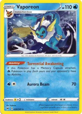 Vaporeon Cosmos Holo 30 - Miscellaneous Promos