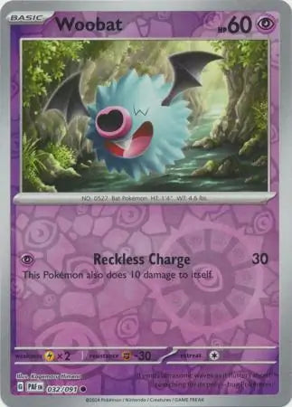Woobat 032/091 - Paldean Fates