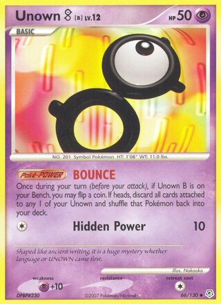 Unown B 66/130 - Diamond & Pearl Base