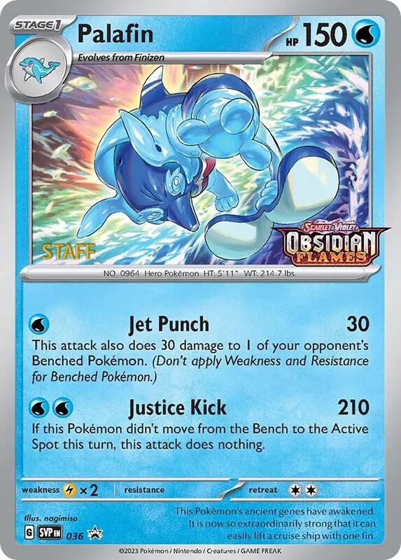 Palafin Staff Prerelease 36 - Scarlet & Violet Promos