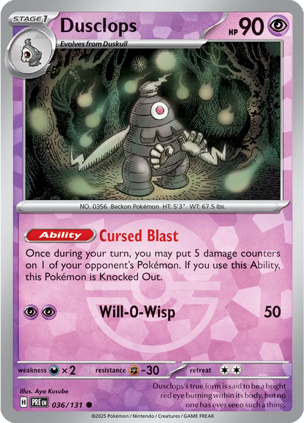 Dusclops 036/131 - Prismatic Evolutions