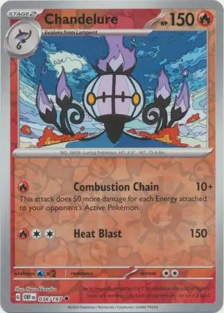 Chandelure 038/197 - Obsidian Flames