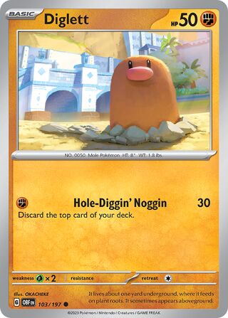 Diglett 103/197 - Obsidian Flames