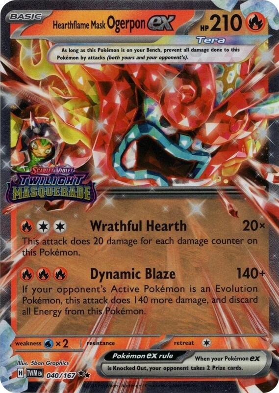 Hearthflame Mask Ogerpon ex Twilight Masquerade Stamp 40 - Miscellaneous Promos