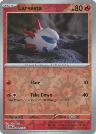 Larvesta 040/197 - Obsidian Flames