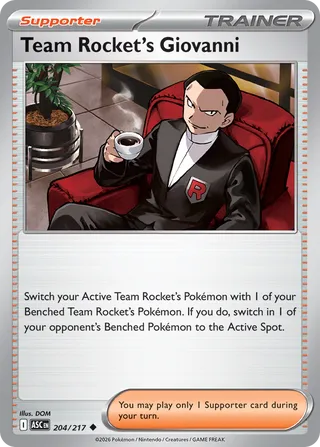 Team Rocket's Giovanni 204/217 - Ascended Heroes