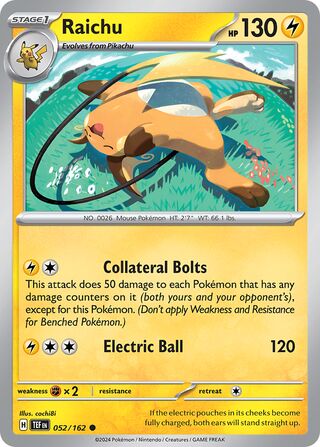 Raichu 052/162 - Temporal Forces