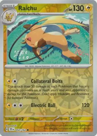 Raichu 052/162 - Temporal Forces