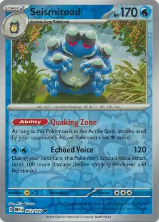 Seismitoad 052/197 - Obsidian Flames