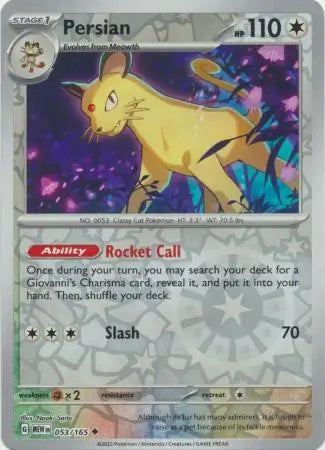 Persian 053/165 - Scarlet & Violet 151